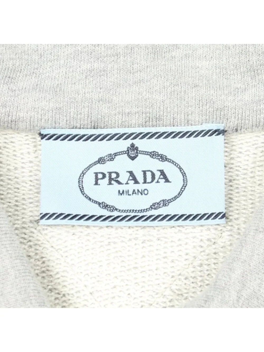 Prada Polo Shirt Cotton Fleece Press Vintage Wash Sweat